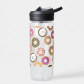 Pattern Heart Donuts Valentines Pink Water Bottle Trinkflasche (Links)