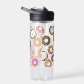 Pattern Heart Donuts Valentines Pink Water Bottle Trinkflasche (Rechts)