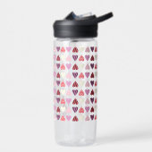 Pattern Heart Valentines Pink Water Bottle Trinkflasche (Links)