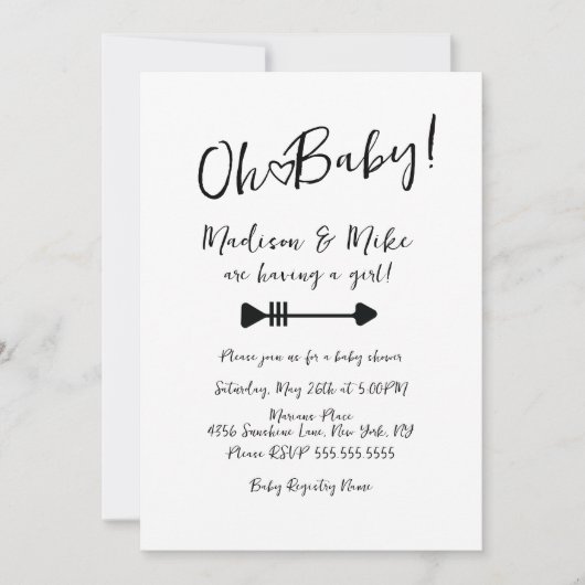 Pattern Herz Valentinstag Pattern Kinderdusche Einladung (Vorderseite)