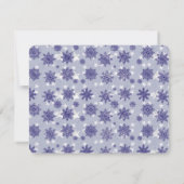 Pattern Holiday Blue Snowflake Winter Chic Mitteilungskarte (Rückseite)