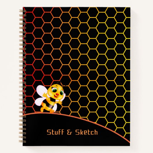 Pattern honeycomb Notebook Notizblock (Vorderseite)