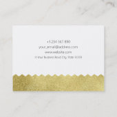 Pattern Jewelier Design Gold Glitzer Visitenkarte (Rückseite)