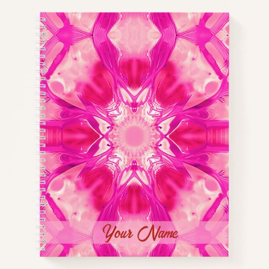 Pattern Journal für Fuchsien und Pastellrosa Gefär Notizblock (Vorderseite)