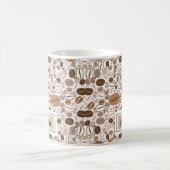 Pattern Kaffeebohnen Kaffee Tasse (Mittel)
