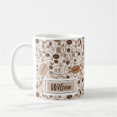 Pattern Kaffeebohnen Kaffee Tasse (Links)