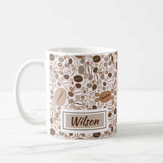 Pattern Kaffeebohnen Kaffee Tasse (Links)