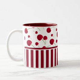 Pattern Kirschfrüchte Kaffeepause Tasse