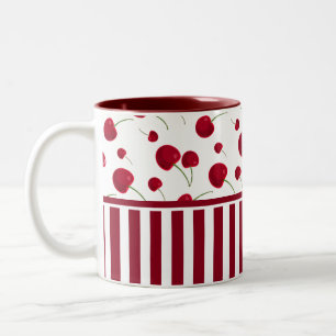Pattern Kirschfrüchte Kaffeepause Tasse