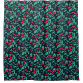 Pattern Kirschtomaten auf den Büschen Duschvorhang (Vorderseite)