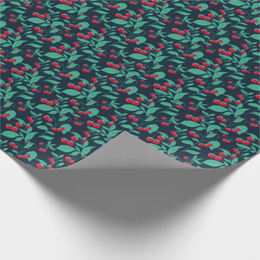 Pattern Kirschtomaten auf den Büschen Geschenkpapier (Ecke)