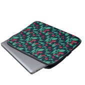 Pattern Kirschtomaten auf den Büschen Laptopschutzhülle (Vorne Knopf)