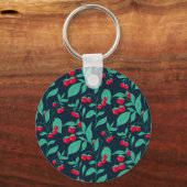 Pattern Kirschtomaten auf den Büschen Schlüsselanhänger (Vorderseite)