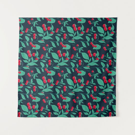 Pattern Kirschtomaten auf den Büschen Wandteppich (Vorderseite (Horizontal))