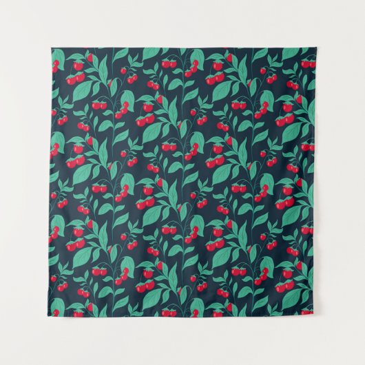 Pattern Kirschtomaten auf den Büschen Wandteppich (Vorderseite)