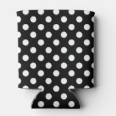 Pattern klassische Polka Punkte schwarz Dosenkühler (Rückseite)