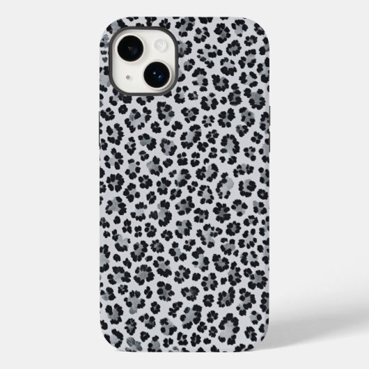 Pattern Leopard Print Gray Case-Mate iPhone Hülle (Rückseite)