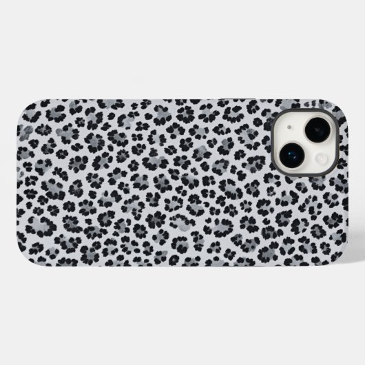 Pattern Leopard Print Gray Case-Mate iPhone Hülle (Rückseite (Horizontal))