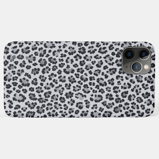 Pattern Leopard Print Gray Case-Mate iPhone Hülle (Rückseite (Horizontal))