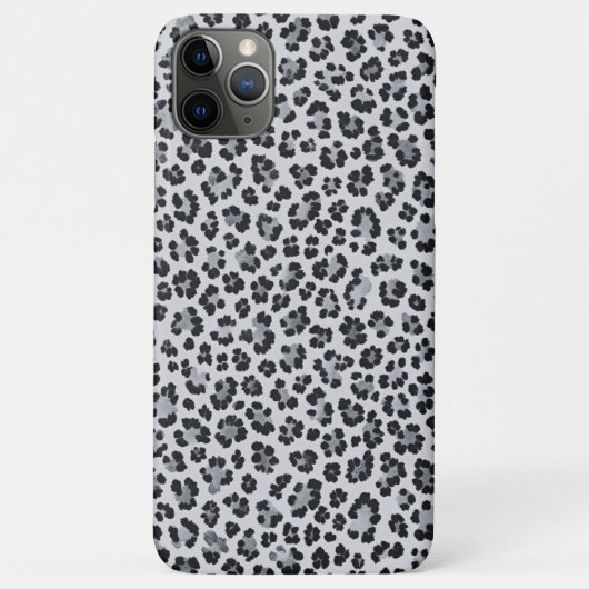 Pattern Leopard Print Gray Case-Mate iPhone Hülle (Rückseite)