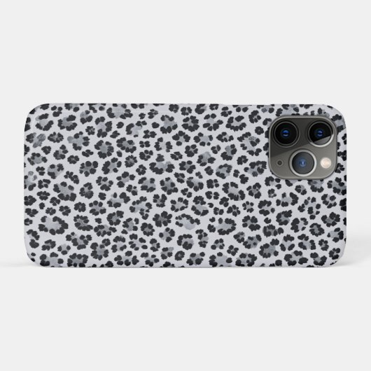 Pattern Leopard Print Gray Case-Mate iPhone Hülle (Rückseite (Horizontal))