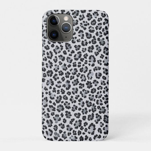 Pattern Leopard Print Gray Case-Mate iPhone Hülle (Rückseite)