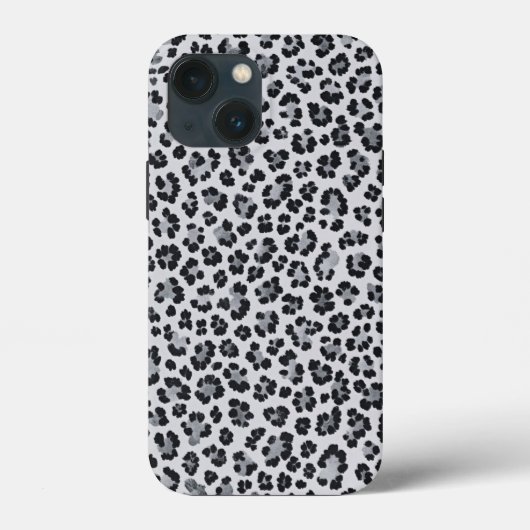 Pattern Leopard Print Gray Case-Mate iPhone Hülle (Rückseite)