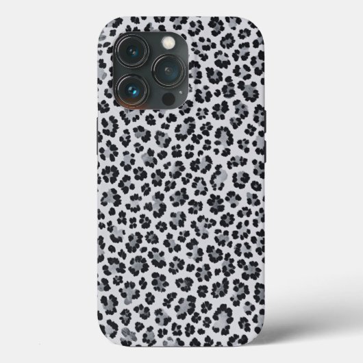 Pattern Leopard Print Gray Case-Mate iPhone Hülle (Rückseite)