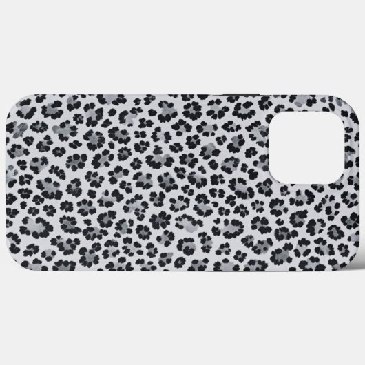 Pattern Leopard Print Gray Case-Mate iPhone Hülle (Rückseite (Horizontal))