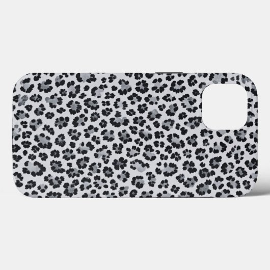 Pattern Leopard Print Gray Case-Mate iPhone Hülle (Rückseite (Horizontal))