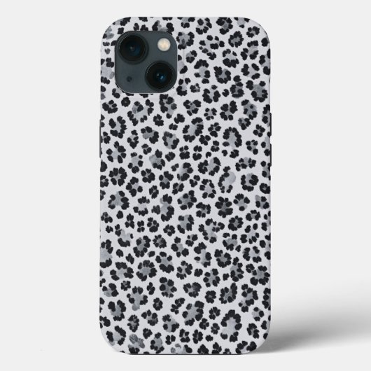 Pattern Leopard Print Gray Case-Mate iPhone Hülle (Rückseite)