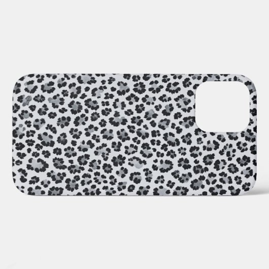 Pattern Leopard Print Gray Case-Mate iPhone Hülle (Rückseite (Horizontal))