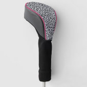 Pattern Leopard Print Gray Golf Headcover (angewinkelt)