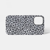 Pattern Leopard Print Gray iPhone Hülle (Rückseite (Horizontal))