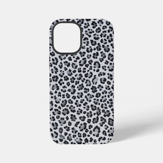 Pattern Leopard Print Gray iPhone Hülle (Rückseite)