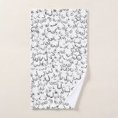 Pattern lustiger Spaß Badhandtuch Set (Handtuch)