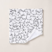 Pattern lustiger Spaß Badhandtuch Set (Waschlappen)