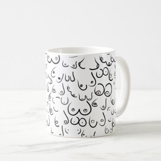 Pattern lustiger Spaß Kaffeetasse (VorderseiteRechts)