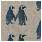 PATTERN MIT ZWEI PENGUINEN IN LIEBE! STOFF (Nahaufnahme)