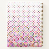 Pattern-Multicolor-Quadrate von Notebooks Notizblock (Rückseite)