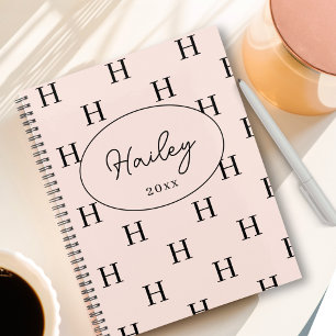 Pattern-Muster-Schriftart der Girlande Blush Pink Planer