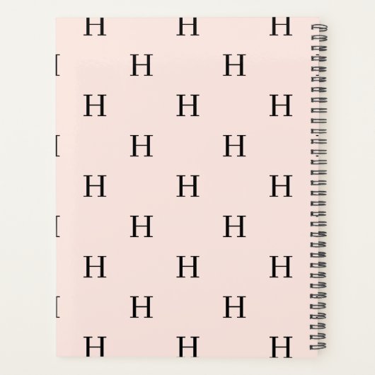 Pattern-Muster-Schriftart der Girlande Blush Pink Planer (Rückseite)