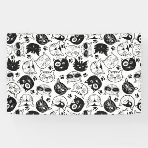 Pattern niedliche Katze, Maine Coon Banner