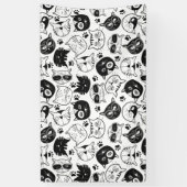 Pattern niedliche Katze, Maine Coon Banner (Vertikal)