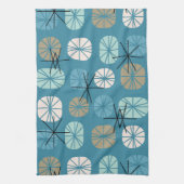 Pattern Oblongs Aquamarin White Gold Geschirrtuch (Vertikal)