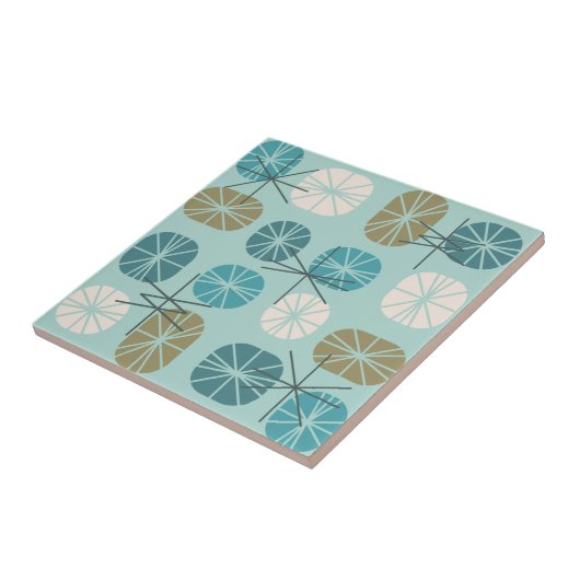 Pattern Oblongs Aquamarine Gold Fliese (Seite)