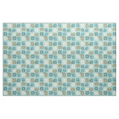 Pattern Oblongs Aquamarine Gold Stoff (Yard (91,4 cm))