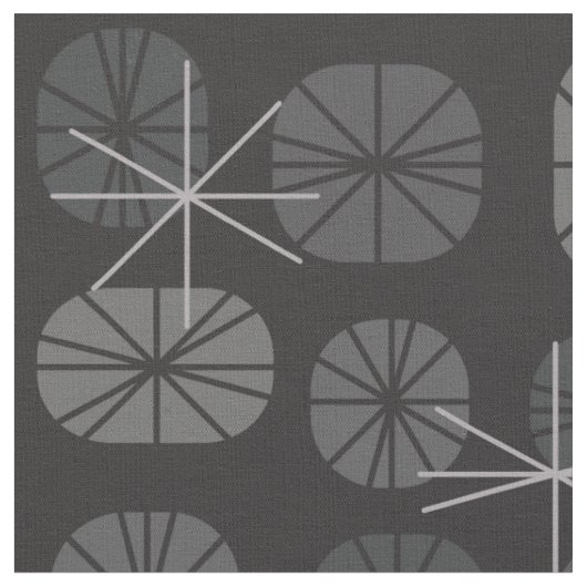 Pattern Oblongs Dark Gray Stoff (Nahaufnahme)