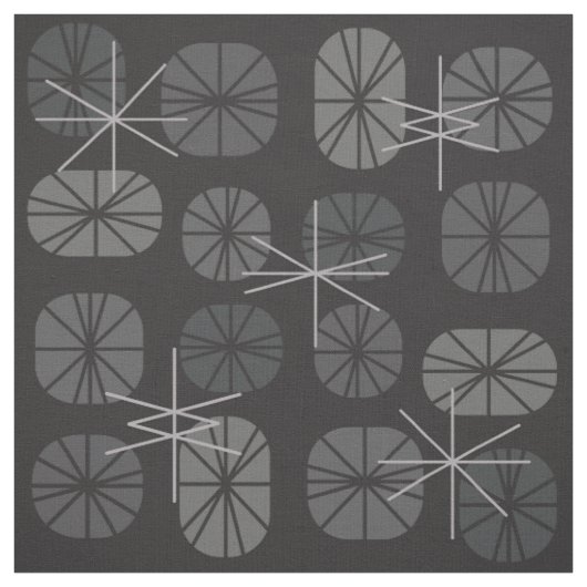Pattern Oblongs Dark Gray Stoff (Muster)