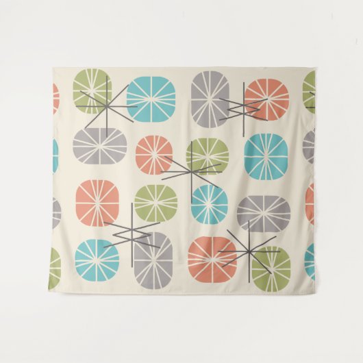 Pattern Oblongs farbenfroh mehrfarbig Wandteppich (Vorderseite (Horizontal))